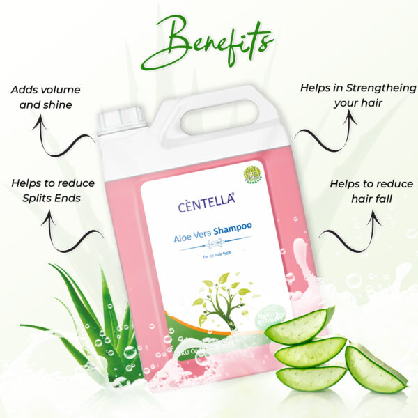 CENTELLA Hair Shampoo For Strong Hair | Smoothing Shampoo for Dry and Frizzy Hair | Restores Smoothing & Texture |(5 Litre Pack of 1) - Image 4