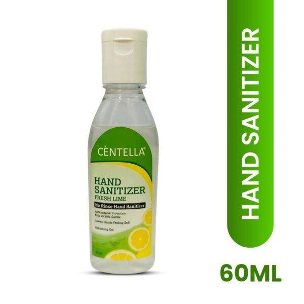 Centella Hand Sanitizer - Alcohol Based, Kills 99.99% Germs without Water, 60 ml Bottle (Pack of 08) - Image 2