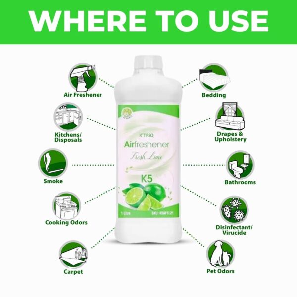 Air freshener Fresh lime Mist - 01L | Nature Inspired Fragrance for Home & Office | Long Lasting Fragrance - Image 3